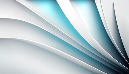 White pale blue abstract ambiant smooth curved lines shape abstraction illustration background wallpaper created with generative AI technology