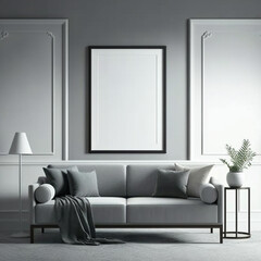 Blank picture frame mockup