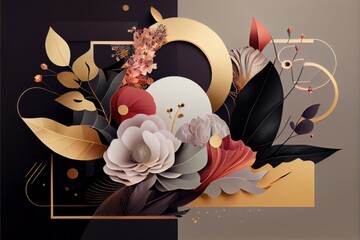 Abstract floral background. Elegant. Generative AI