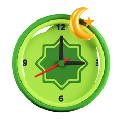 Clock Fasting 3d illustration