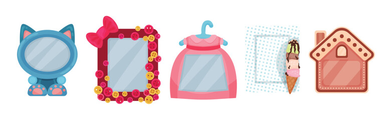 Cute Photo Frames and Border for Picture and Photography Vector Set