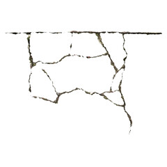 rajadura, pared quebrada, pared rajada para usar en piso o pared.