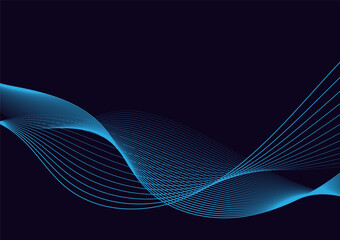 Dark abstract wave line modern background. Wave line technology futuristic.
Abstract dark blue banner.