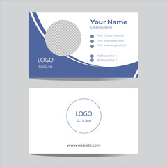 modern business card design template. clean and simple color digital business card.