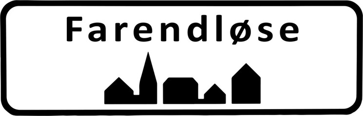 City sign of Farendløse - Farendløse Byskilt