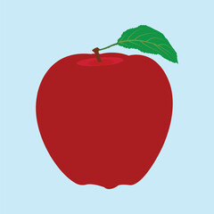  Illustration of a beautiful and tasty apple