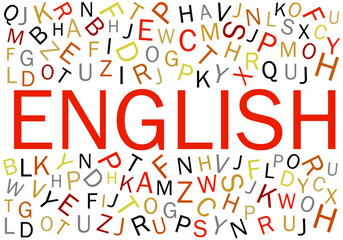 English Alphabets arranged seamless vector illustration