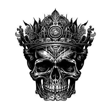 Skulls and Crowns logo illustration King of Death Unveiling the Mysterious Symbolism