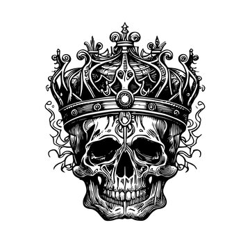 Skulls and Crowns logo illustration King of Death Unveiling the Mysterious Symbolism