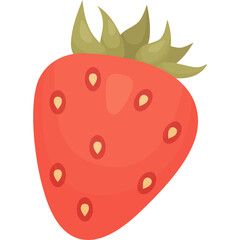 Berry. Ripe strawberries