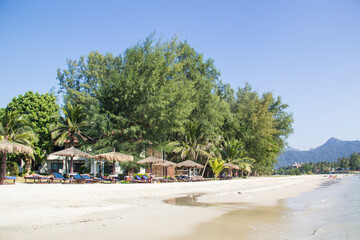 Beautiful view of the beach of Thailand on a sunny day