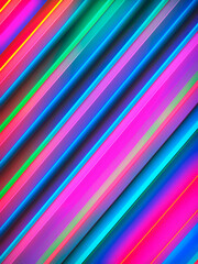Obraz premium colorful striped neon lights design background texture for Posters and flyers in the timeless style of the 80s generated with Ai
