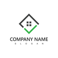 Real Estate Logo, Home Design Illustration