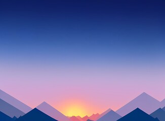 sunset over the mountains
