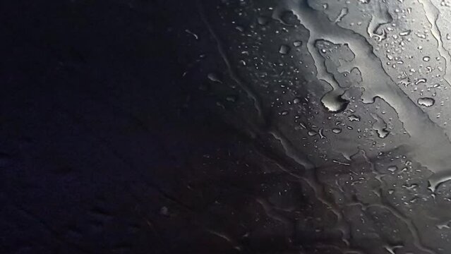 rain drops on window for relaxing
