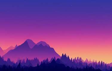 Naklejka premium sunrise in mountains