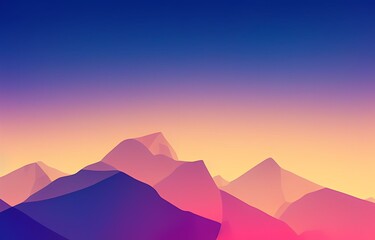 sunset in mountains
