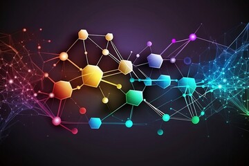 Technology background with Generative AI technology