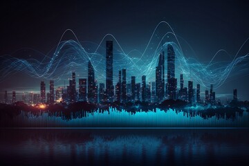 Technology background with Generative AI technology