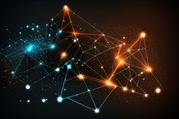 Technology background with Generative AI technology