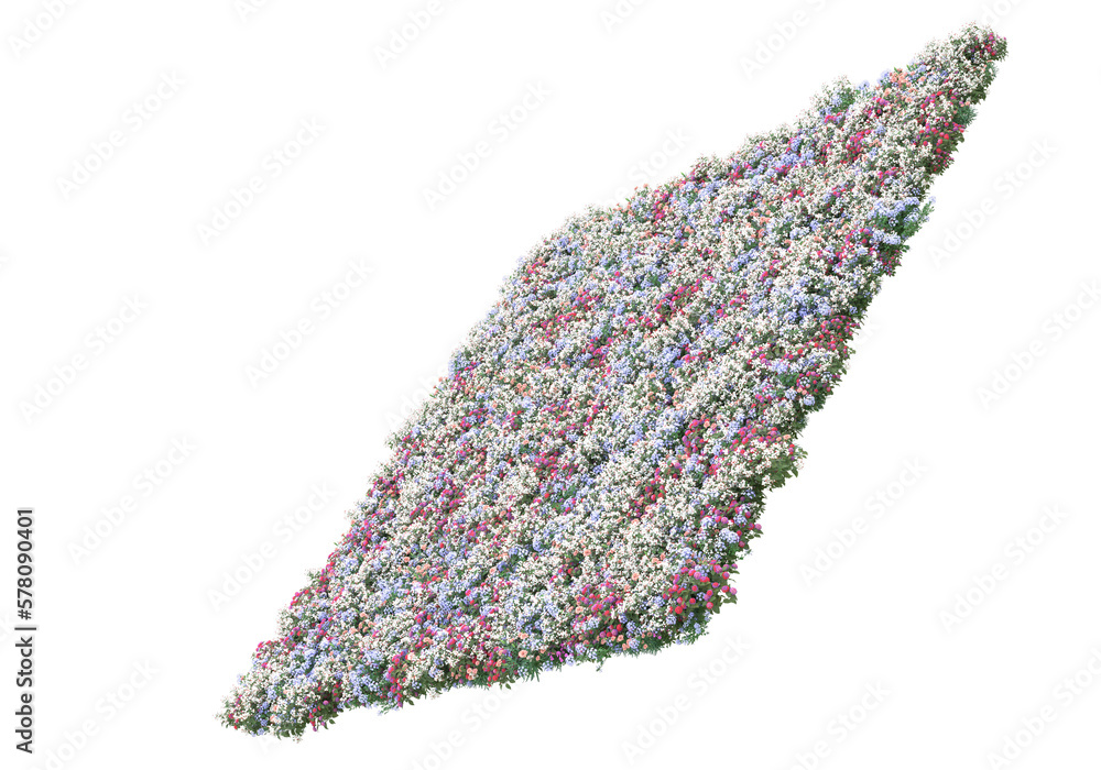 Poster field of grass isolated on transparent background. 3d rendering - illustration