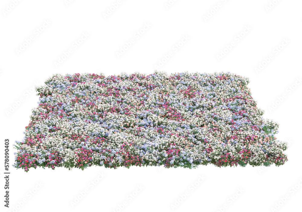 Poster field of grass isolated on transparent background. 3d rendering - illustration
