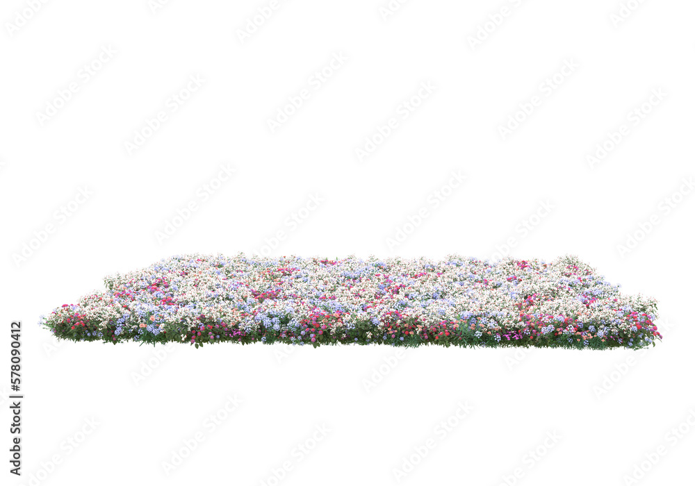 Poster field of grass isolated on transparent background. 3d rendering - illustration