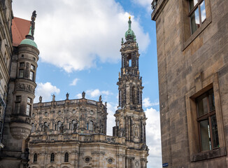 Fototapeta na wymiar Dresden Catholic Cathedral - Dresden, Saxony, Germany