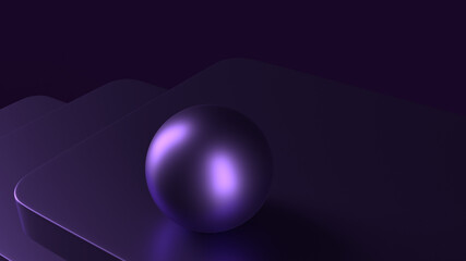 3D business concept. Abstract purple wallpaper scene. 