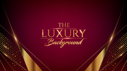 Modern Abstract Dark Red Golden Gold background with diagonal glowing light effect. illustration with trophy. Blue Lights on Graphics. Luxury Graphics. Award Background. Abstract Background. 