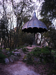 Romantic big umbrella in Lavandeira park, Vila Nova de Gaia - Porto, Portugal