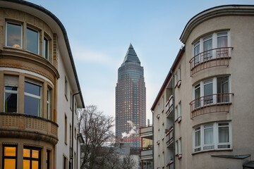 Fototapeta na wymiar MesseTurm Skyscraper - Frankfurt, Germany