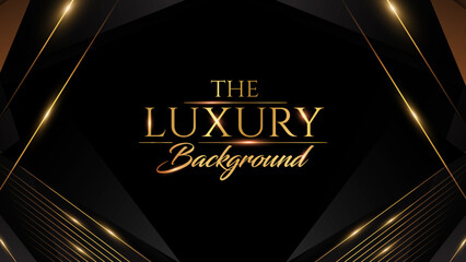 Black and Gold Side Lines Design Template. Modern Abstract Design. Luxury Background. Amazing Certificate. Tradition Design Trend Pattern. Cool Dark Wallpaper. Minimal Geometric Design Template .