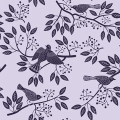 seamless pattern background with birds