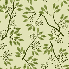 seamless pattern with twigs