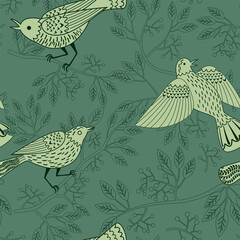 seamless pattern background with birds