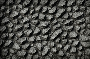 Naklejka premium Cobblestone wall background texture with contrast and non-repeating patterns