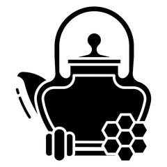 Obraz premium honey tea pot icon