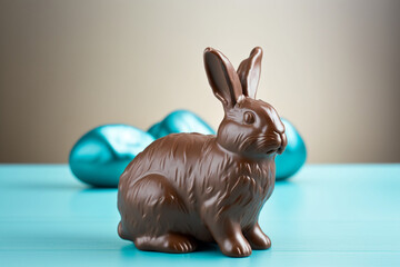 Coniglio di cioccolato di Pasqua generato dall'AI