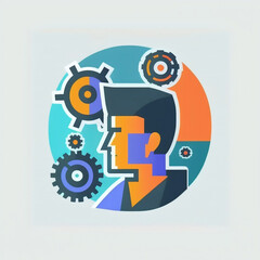 Business Process Software Icon Cartoon