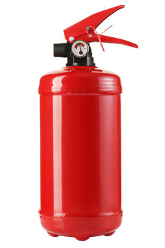 Red Fire Extinguisher, Isolated 