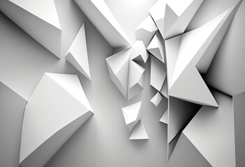 Ai-Generated Render of a Futuristic Vibrant Whiteout Art on a Plain Modern Canvas