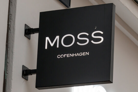 Copenhagen, Denmark - 12 Dec 2020: The Logo of the Moss in Copenhagen