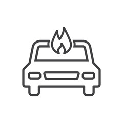 Obraz premium Car Fire Icon