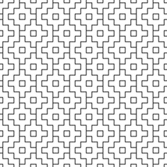 Seamless pattern with Inca crosses ornament. Ethnic embroidery background. Tribal wallpaper. Ethnical folk image. Tribe motif. Ancient mosaic. Digital paper for web design, textile print. Vector art.