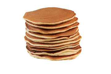 Pancakes close-up isolated on white background