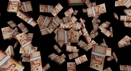 Thai Baht 1000 THB banknote money 3d illustration