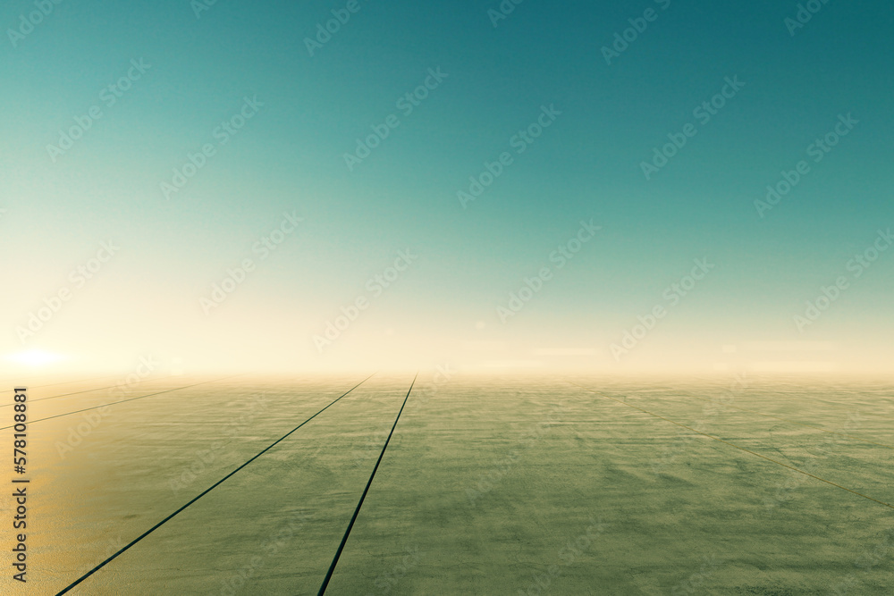 Poster abstract bright sky and ground background with mock up place.
