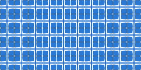 Blue quarters that make up a repeating tile. Print for interior and design, pillows, notebooks, textiles, wallpaper, packaging.