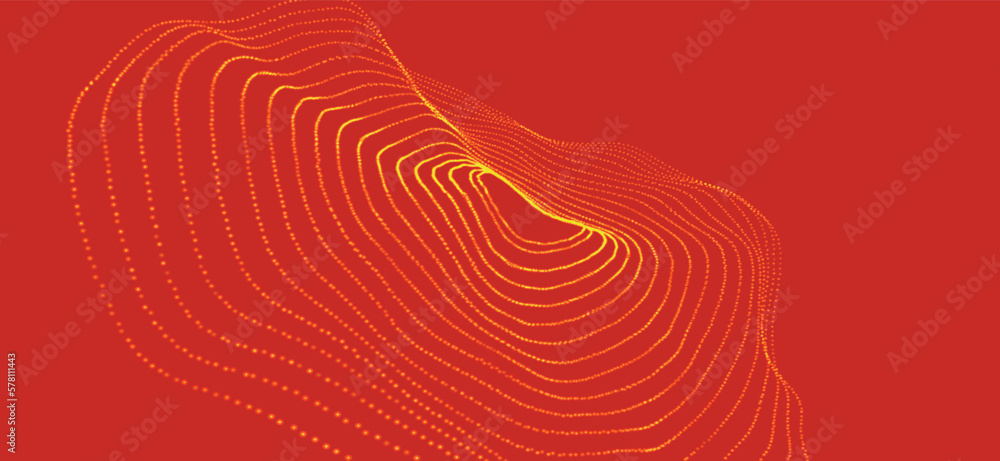 Poster abstract vector technology background. big data digital code. futuristic dots background. vector ill